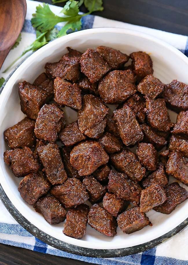 Air Fryer Juicy Steak Bites Ketogenic Cookingpoint Net