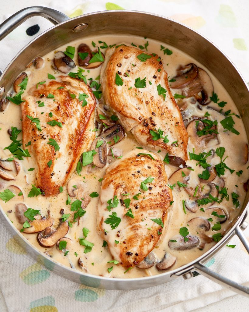 Creamy Garlic Parmesan Mushroom Chicken