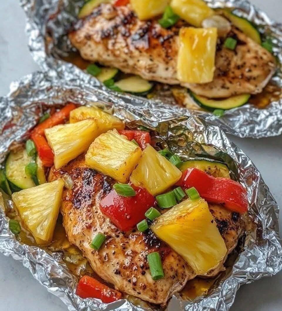 Teriyaki Pineapple Chicken Foil Packets