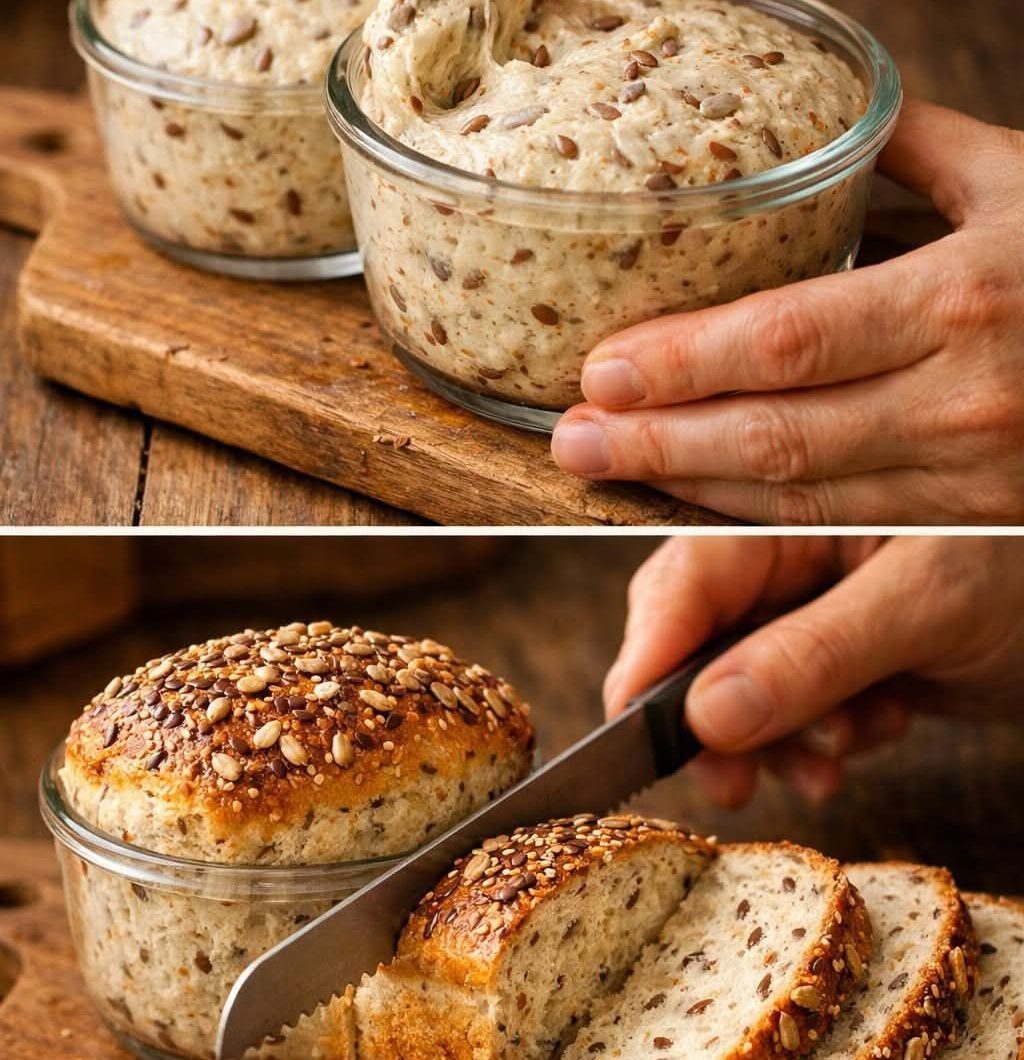  Healthy Seeded No-Knead Jar Bread