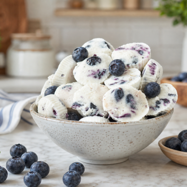 High Protein Blueberry Greek Yogurt Bites