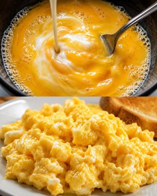 Creamy  Healthy Soft Scrambled Eggs