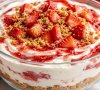 No-Bake Healthy Strawberry Cheesecake Box Dessert