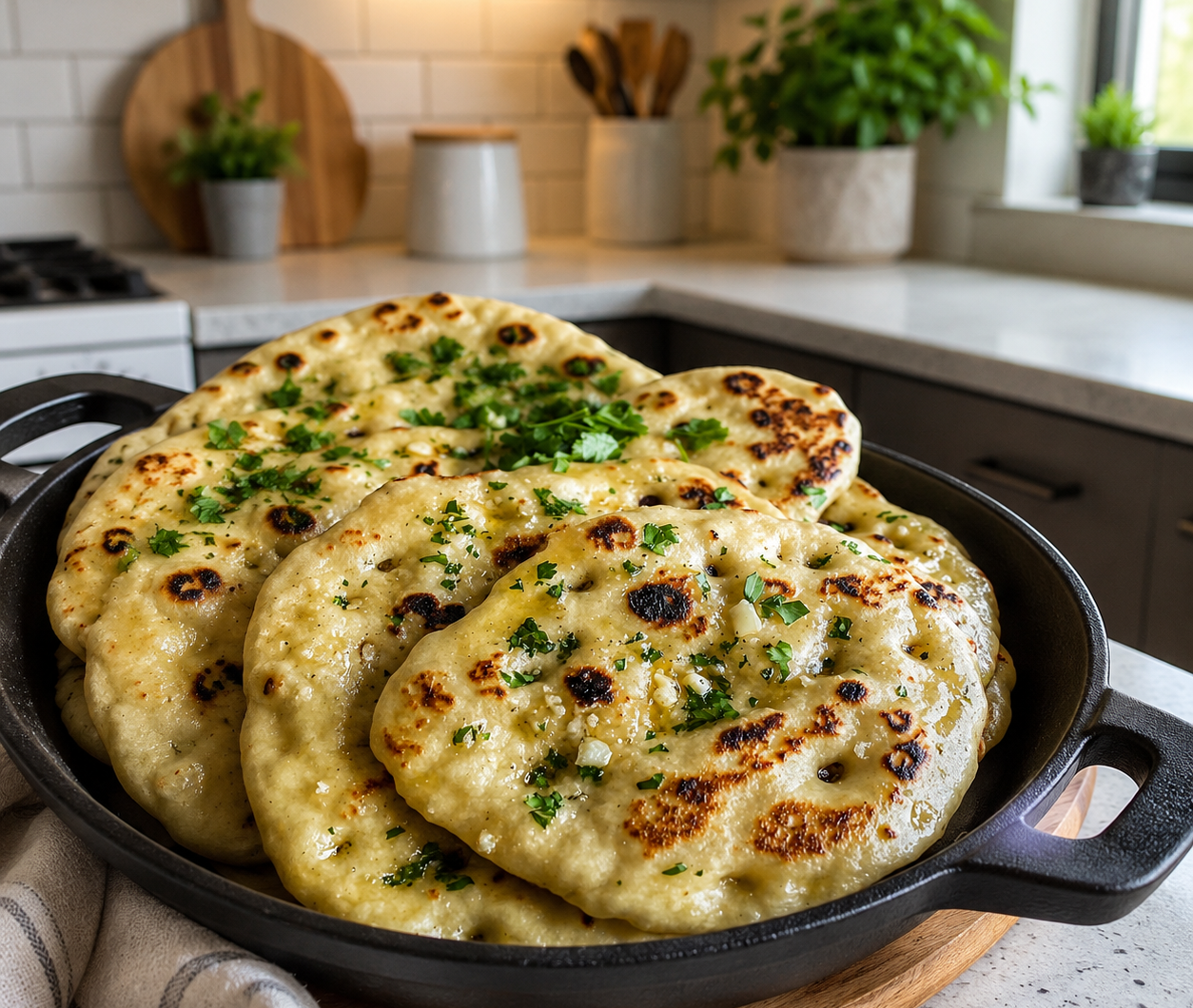 GLUTEN-FREE NAAN (Soft, Pillowy & No Yeast)