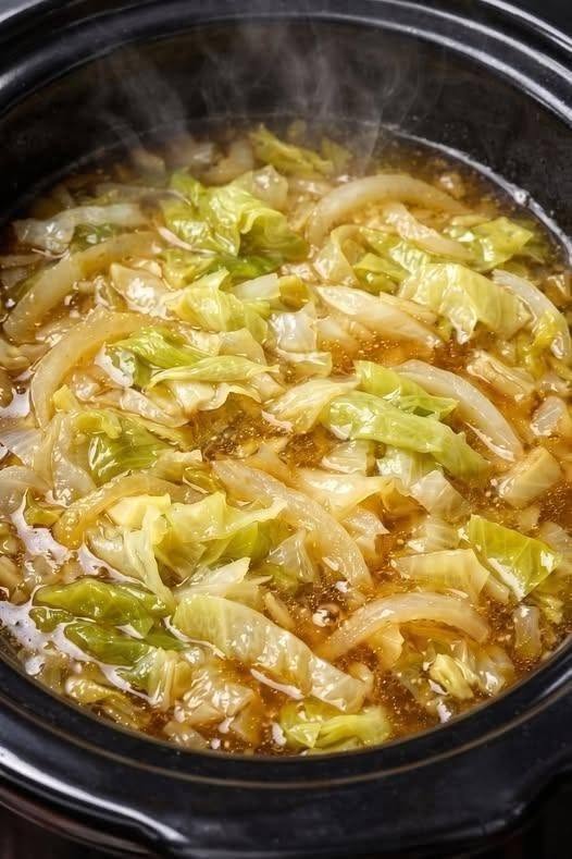  Healthy Slow-Cooked Rustic Cabbage and Onion Soup