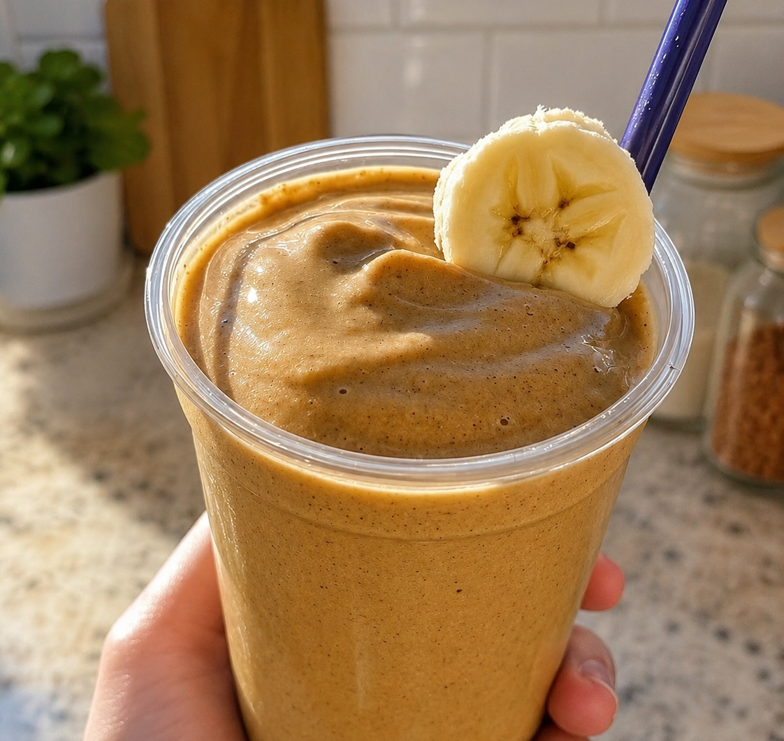 High Protein Peanut Butter Banana Smoothie Recipe
