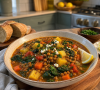 Healthy Hearty Mediterranean Lentil and Vegetable Soup