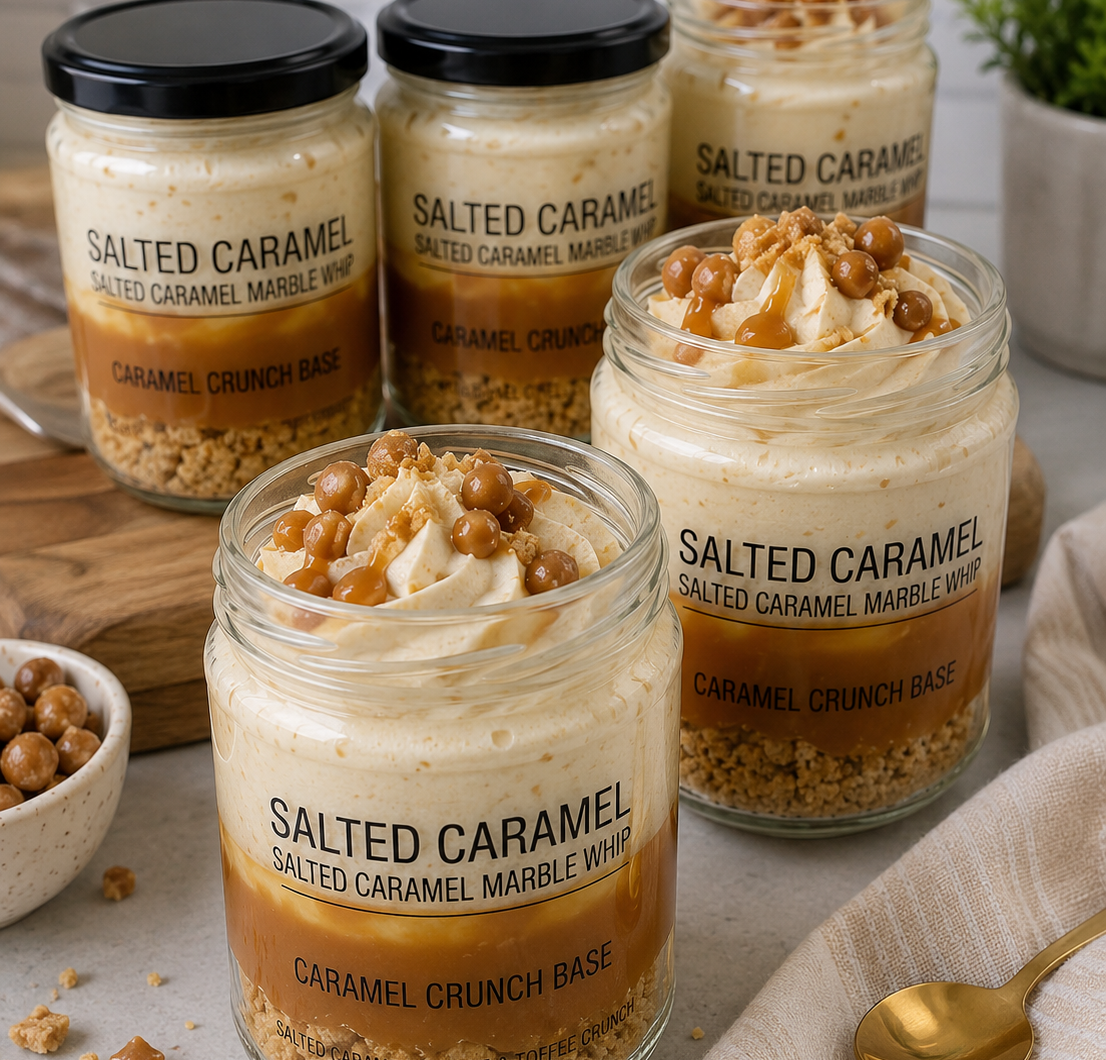 Healthy No-Bake Salted Caramel Cheesecake Shooters