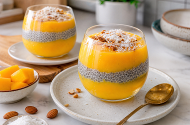 Healthy Mango Chia Pudding Parfait (High Fiber)